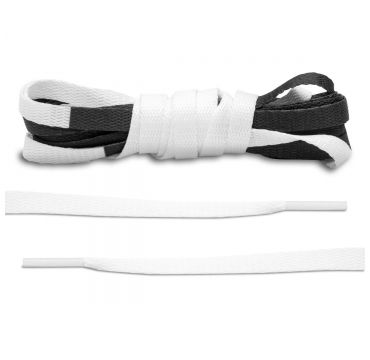 Laces black/white 1 flat