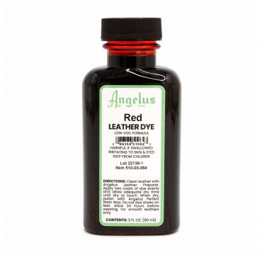 Angelus Low VOC Leather Dye Tintura per pelle Rosso 88ml