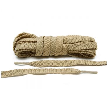 Laces beige flat 