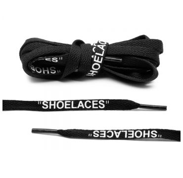 Laces black/off white ''shoelaces'' flat