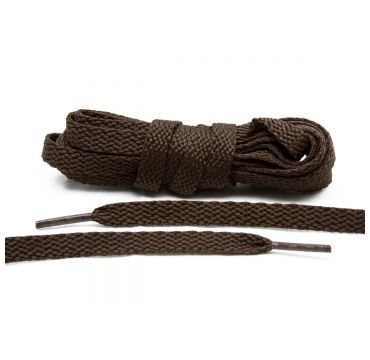 Laces dark brown flat 