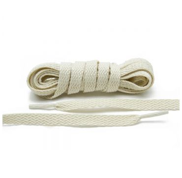 Laces light beige flat 