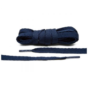 Laces navy blue flat 