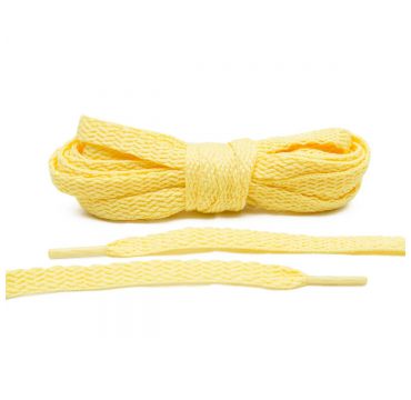 Laces pale yellow flat 