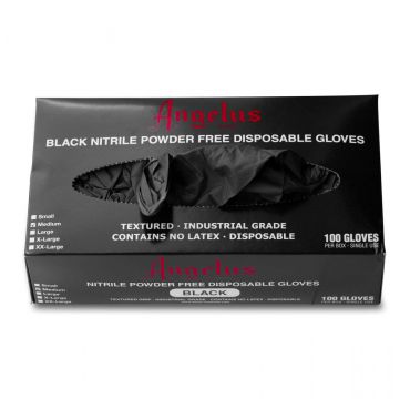 Guanti monouso Angelus in nitrile, nero, 6 mil, 100 guanti.