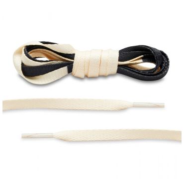 Laces black/cream 1 flat 