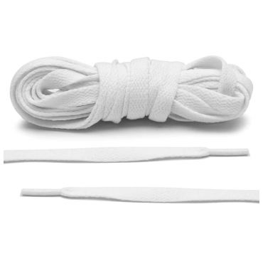 Laces white 1 flat